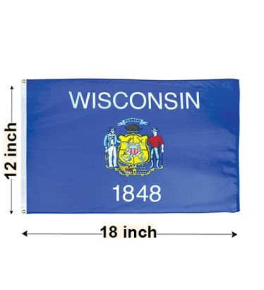 12"x18" Wisconsin Nylon Outdoor Flag